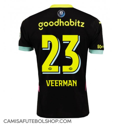 Camisa de time de futebol PSV Eindhoven Joey Veerman #23 Replicas 2º Equipamento 2024-25 Manga Curta